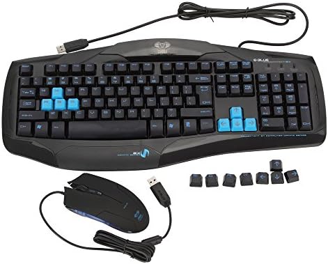 E-3LUE Cobra Wired Gaming Keyboard &amp; Mouse Bundles/Combos+USB Cable interface By Koolertron