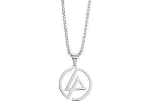 LIUDUO Collana Collana Trendy Hip Hop Uomo e Donna Rock Band Logo Logo Collana Pendente