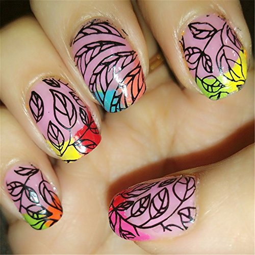 Born Pretty Nagel Schablonen Nail Art Stempel Plate Blumen BPX-L047 DIY Design - 7