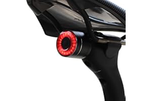 XIAOKOA Fanale Posteriore per Bicicletta, Ricarica USB Fanale Posteriore Freno Intelligente,Luci Posteriori Intelligenti con Rilevamento Della Luce,Impermeabile e Luminosità Regolabile