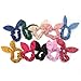 10x Cute Women's Dot Rabbit Ear Hair Bow Tie Bands Chiffon Ponytail Holder Hot