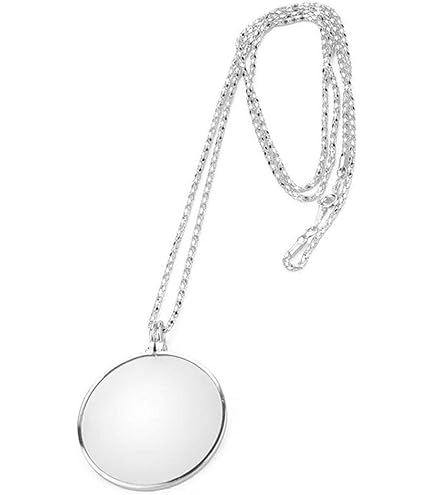 Monocle Loupe 5X Sur Collier - Loupe De Lecture Vintage Avec Chaîne - Accessoire Pratique Et Décoratif Pour Livres Et Détails