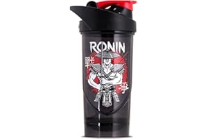 Shieldmixer Hero Pro Classic Shaker Ronin – Sans BPA – Accessoire de gym – Shaker à protéines – Gourde de fitness – Noir – 700 ml
