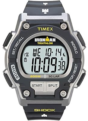Timex - Homme - T5K195 - Ironman Endure Shock 30 LAP - Montre Sport antichoc - Bleu - Bleu - Résine