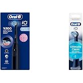 Oral-B iO 2 Rechargeable Toothbrush &ndash; Night Black + Oral-B iO Ultimate Clean Black Toothbrush Replacement Head 2 Pieces