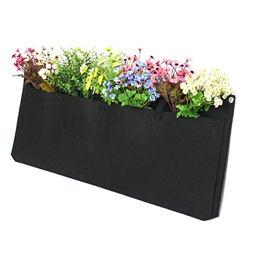 2-TECH Wandbegrünung Vertikaler Garten living wall vertical wall 100cm * 30cm mit 4 Taschen Fassadenbegrünung - 4