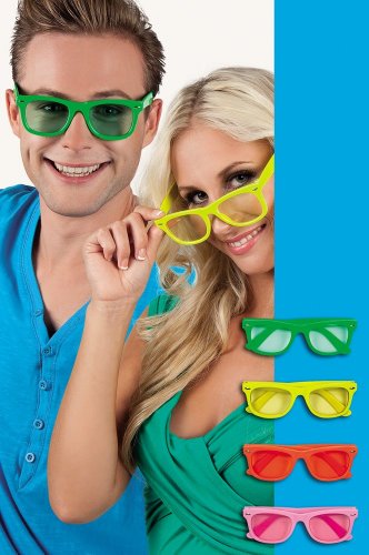 Sommer Party Brille "Dance" - Retrobrille Atzenbrille Bunt