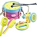 Produktbild Baby pädagogische Spielwaren, 5pcs scherzt Baby-Rollen-Trommel-Schlag-Rasseln pädagogische musikalische Spiel-Instrument-Installationssatz