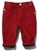 M&Co Baby Boys Soft Jersey Lined Criss Cross Pattern Cotton Corduroy Winter Trousers Deep Red 18/24 Mnth