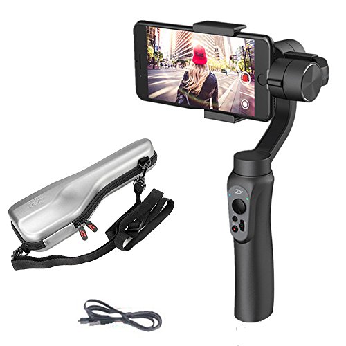 Zhiyun Smooth Q 3-Achsen Gimbal Schwebestativ fÃ¼r iPhone Huawei Samsung Android Smartphone(Schwarze Farbe)