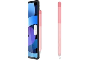 Delidigi for Apple Pencil Pro Case, Apple Pencil 2nd Generation Case, Gradient Color Silicone Protective Cover Sleeve Accessories Compatible for iPencil Magnetic Wireless Charging and Double Tap Pink