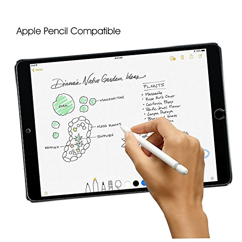 OMOTON Panzerglas Schutzfolie für iPad Pro 10.5 [2017], 9H Härte, Anti-Kratzen, Anti-Öl, Anti-Bläschen,lebenslange Garantie - 9