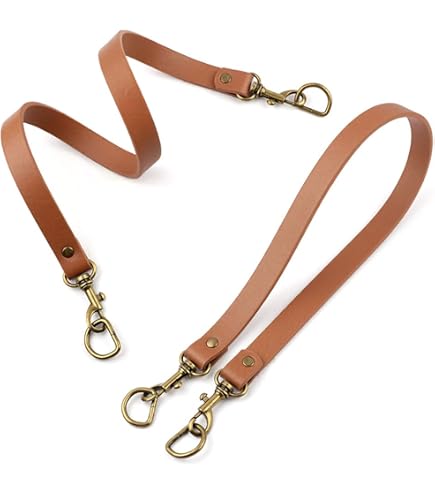 PandaHall Sangle De Sac à Main En Cuir Véritable - 37 Cm - Poignée Courte Avec Boucles Or - Marron