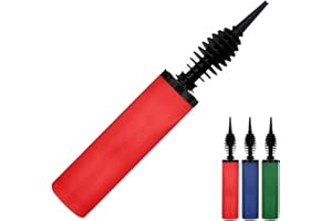 RMTech Balloon Pump, Inflator for Balloons, Toy Blower, Helium Pump, Foil and Confetti Professional Pumper, Manual Hand Pump, Dual Action Hand Air Pump for Balloons .(Red)