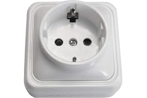 Fontini Bf bf-18 - Base enchufe schuko superficie 16a blanco bolsa