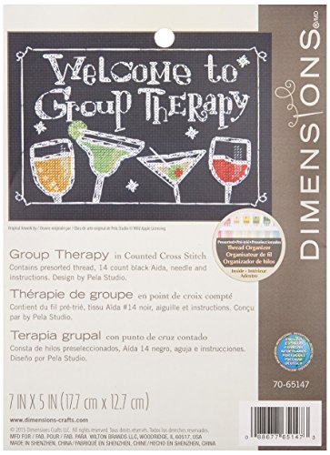 Group Therapy Mini Counted Cross Stitch Kit-7"X5" 14 Count