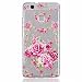 Produktbild MUTOUREN für Huawei P9 Lite Transparent TPU Silikon Schutz Handy Hülle Case Cover [Kratzfeste, Scratch-Resistant] Hülle Schutzhülle Crystal Kirstall Durchsichtig Fall-Abdeckung Etui TPU Bumper Schale -Rose Rosa