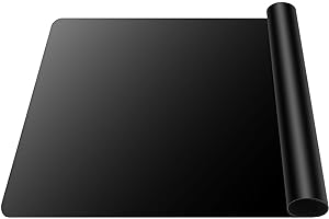 Kssvzz Tapis Silicone Grand 70 x 50cm, Antidérapant et Résistant à la Chaleur, Pour Table et Plan de Travail Cuisine, Resine Epoxy (Noir)