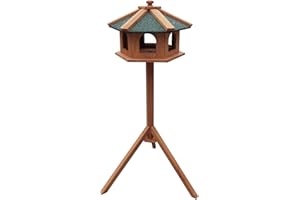 Toboli Mangiatoia per uccelli selvatici con supporto in legno di abete 115cm Resistente Con finestre