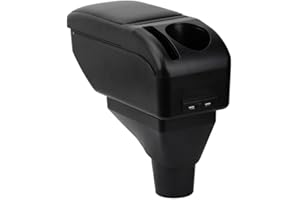 ZENVI Armrests Compatible with Toyota Aygo X 2022-2024 Center Console Organizer Box Double Layer Storage Style Usable for Elbow Support （Carbon Fiber Style）