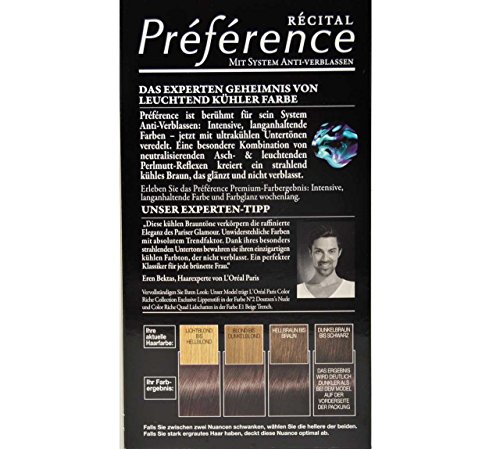 3x Loreal Recital Preference 5.21 Letoile Intensives Kühles Hellbraun 180ml - 2
