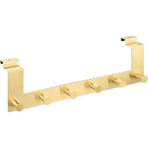 TASTOS 2 Ganci Appendiabiti Da Bagno In Acciaio Inox Spazzolato Oro - Rotondi E Resistenti Per Vestiti, Spugne, Armadi - 2
