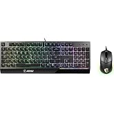 لوحة مفاتيح وماوس ألعاب MSI GG Vigor GK30 Combo TR، إضاءة LED RGB، اتصال USB، مقاوم للماء