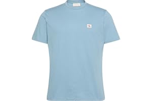 Calvin Klein Camiseta de Manga Corta Hombre Badge Jersey Classic tee de algodón