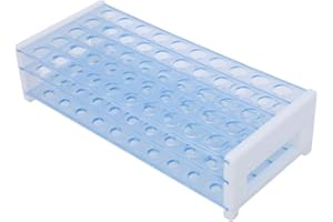 FABATER Large Capacity Tube Holder, 3 Layer Plastic Tube Holder 50 Holes Detachable Test Tube Rack for Laboratory, Tubes of Dia.≤16mm, PS Material (50 Holes)