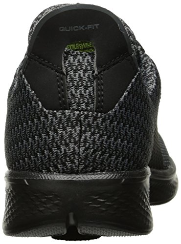 Skechers Go Walk 4-Sustain, Entrenadores para Mujer, Negro (Black/Grey), 41 EU