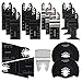Produktbild OxoxO 18pcs Mix Oscillating Saw Blades, Wood/Soft-Metal Oscillating Quick Release Blades set for Black & Decker, Bosch, Craftsman, Chicago, Cougar, DeWalt, Dremel, Driving Force