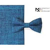 MAY-TIE Herren Fliege | Vivid- Blau | 100% Baumwolle | Style | gebunden und stufenlos verstellbar mit Hakenverschluss | hergestellt in Deutschland