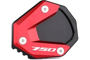 Modeer Stand Pad for H.onda CB 750 Hor.net 2023 XL 750 Transalp 2023 2024 Motorcycle CNC Side Stand Enlarge Extension Pad 750 Accessories (Red)