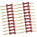 Produktbild Sharplace 20pcs Weihnachten Spiral Kabelbinder Band Schleife Twist Ties Bindedraht Twistband Bindestreifen mit Bowknot Geschenk Süßigkeiten Cookie Kuchen Tasche Partei - Rot mit Weißen Punkten, 8 cm