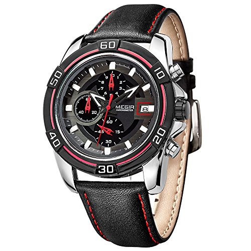 megir Marke Uhren Herren Lederband Quarz Armbanduhr Chronograph Relojes Hombre megir Marke Uhren Herren Lederband Quarz Armbanduhr Chronograph Relojes Hombre