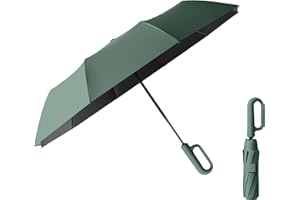 erised's bifrost Portátil Paraguas Capa de Revestimiento/Protección UV Anti UPF 50 99,9% Plegable de Viaje Mango de Apertura/Cierre Automático Golf de Hombres Mujeres Diseño de Mango de Mosquetón