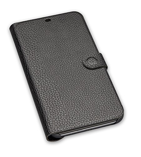 amplicomms Smartphone Kunstleder SchutzhÃ¼lle mit Magnetverschluss fÃ¼r PowerTel M9500, 4,4 x 1,6 x 7,3 cm schwarz