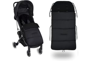 JOFOL BABE Baby-Wimpelkette für Kinderwagen, Fußsack – warme Wimpelkette für Kinderwagen – Winter-Wimpelkette für Kinderwagen – universelle Kinderwagen-Wimpelkette für Kleinkinder (Schwarz)