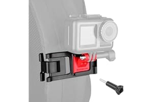 HICA Clip de fixation pour sangle de sac à dos compatible avec GoPro Hero 8/7/6/5 Noir