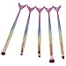 NEEDOON 6pcs Mermaid Makeup Eye Brush Set,Cosmetics Eyeliner Eyeshadow Blending Brushes