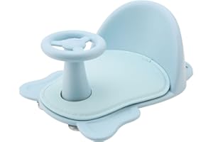 iFCOW Seggiolino da bagno per bambini, antiscivolo, sedile per vasca da bagno, sedile per baby shower, sedia da bagno con schienale antiscivolo
