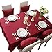 Produktbild NiSeng Polyester Tischdecke Gastronomiebedarf Hochzeit Tischtuch Pflegeleicht Tischwäsche Abwaschbar Tischdecken Rechteckig für Garten Rotwein 140x250 cm