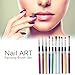 Anself Pro 10-Piece Nail Art Design Brush Set for Polish UV Gel Paint - Nylon Brush Heads, Nail Decoration Kit