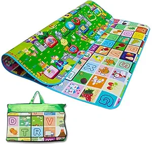 Juxori Waterproof Double Side Baby Play Crawl Floor Mat for Kids Picnic School Home (Multicolour, Color and Design May Vary