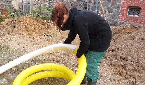 10m Drainagerohr DN100 gelb gelocht und 10m Filterschlauch F100 Profi-Set - 3