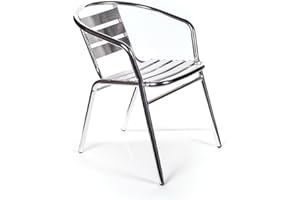 GDLC Sedia Poltrona Seduta Bar da Esterno in Allumino Impilabile 50X56Xh74 Cm 1Pz