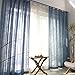 Produktbild GUOCAIRONG® Moderne Tüllvorhänge Natürliche Nostalgische Leinen Tüll Vorhänge Flachs Material Draht Netting Gaze Wohnzimmer Balkon Fenster Schirm Vorhang Vorhänge 1 Stk , blue , 2*2.7m