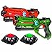 Price comparison product image Laser Tag set: 2 Infrared Toy Guns green/orange + 2 Light Battle Active Targets - Laser gaming toy for kids