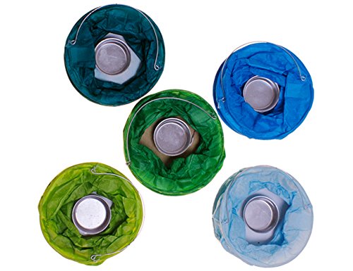 kadoh Papierlampions Set of 5 blau-grün (L) - 2