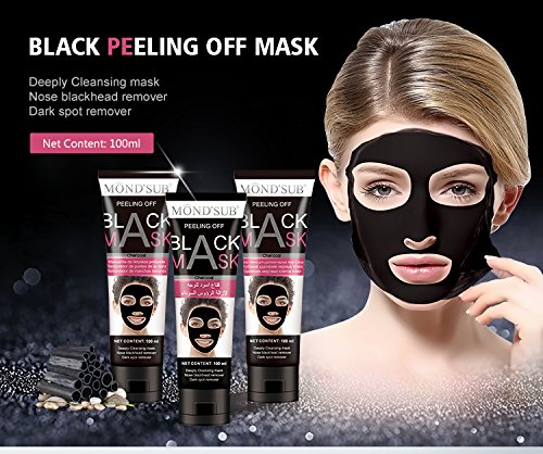 MONDSUB Peel Off Black Charcoal Mask with Volcanic Soil for removal of Blackhead, Acne Treatment & Oil Control - 100ml RS.299 (70.00% Off) - Amazon MONDSUB Peel Off Black Charcoal Mask with Volcanic Soil for removal of Blackhead, Acne Treatment & Oil Control - 100ml RS.299 (70.00% Off) - Amazon